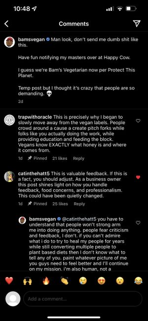   at Bam's Vegan in Dallas