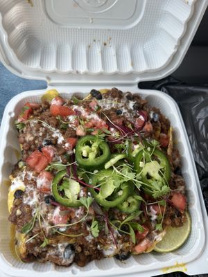 BAM’s Nachos!!!  #Veganuary at Bam's Vegan in Dallas