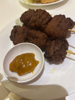 Satay sticks  at Tea Master in Fortitude Valley