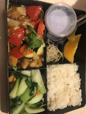 Sweet and sour bento  at Tea Master in Fortitude Valley