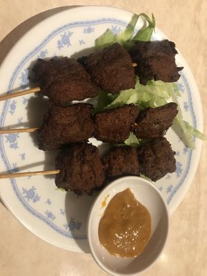 Satay sticks   at Tea Master in Fortitude Valley
