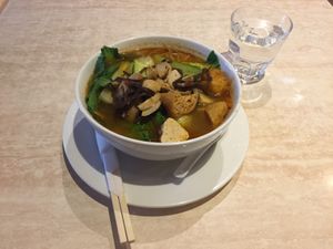 Tom Yum Noodle Soup: $10.80 at Tea Master in Fortitude Valley