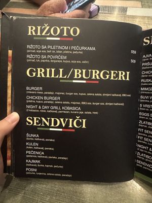 Vegan risotto options  at Night & Day in Nis