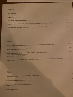 April 2023 menu  at Cosy Time in York