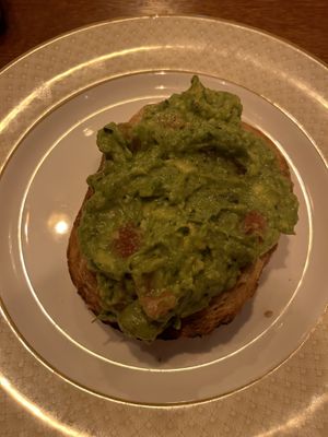 Smashed avocado served on sourdough has soooo much avocado  at Cosy Time in York