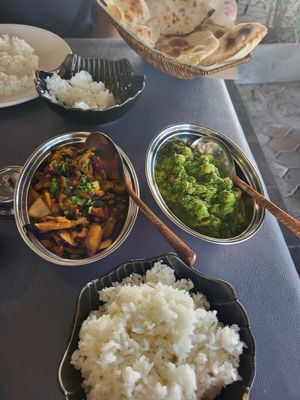 Channa Saag & Baingang Masala at Indish in Chiang Mai