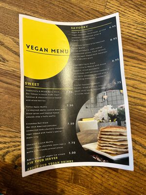 Menu January 2023  at Yanto's Pancake House in Gloucester