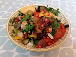 Mixed salad bowl at The Hub Cafe in Liskeard