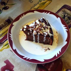 Chocolate Potato Cake at The Hub Cafe in Liskeard