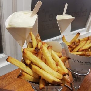Fries with vegan mayo at Frietwinkel in Groningen