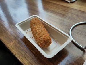 A vegan croquet at Frietwinkel in Groningen