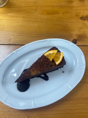 Chocolate Orange tarte  at The Eating Gorilla in Penrhyndeudraeth