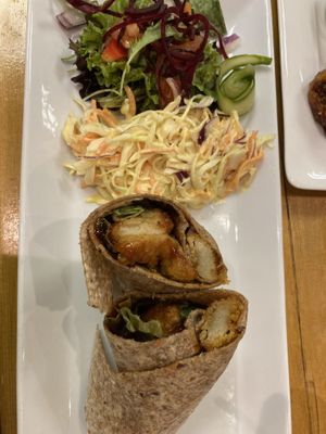 BBQ chick-less wrap at The Eating Gorilla in Penrhyndeudraeth