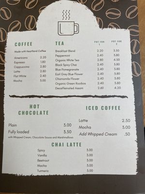 Menu at The Eating Gorilla in Penrhyndeudraeth