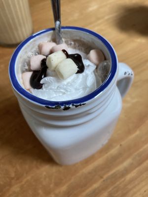 Fully loaded hot chocolate at The Eating Gorilla in Penrhyndeudraeth