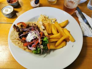 Gyros special at The Eating Gorilla in Penrhyndeudraeth