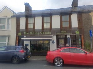 Outside at The Eating Gorilla in Penrhyndeudraeth