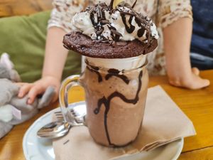 Chocolate cookie milkshake at The Eating Gorilla in Penrhyndeudraeth