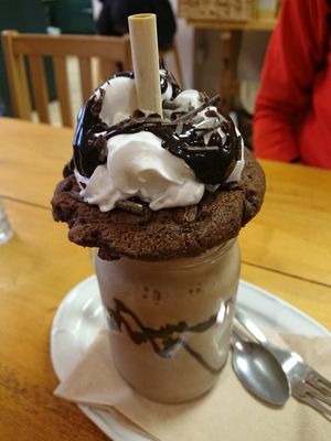 Chocolate cookie freakshake at The Eating Gorilla in Penrhyndeudraeth