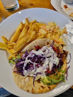 Greek Gyros at The Eating Gorilla in Penrhyndeudraeth