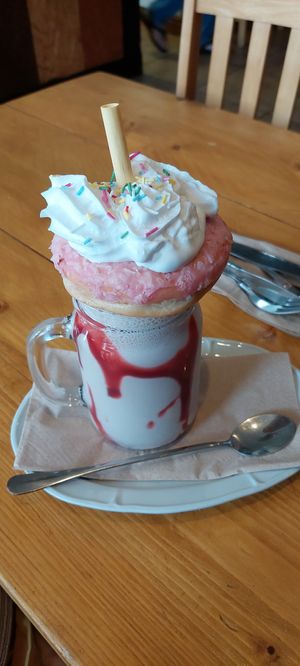 Strawberry shake at The Eating Gorilla in Penrhyndeudraeth