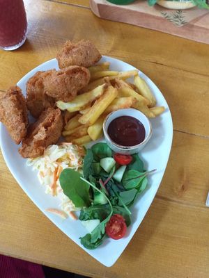 Seitan "wings" at The Eating Gorilla in Penrhyndeudraeth