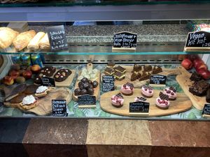 The bar with sweets  at The Eating Gorilla in Penrhyndeudraeth