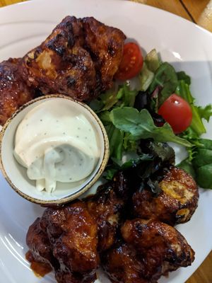 Cauliflower wings at The Eating Gorilla in Penrhyndeudraeth