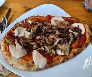 Mushroom flatbread at The Eating Gorilla in Penrhyndeudraeth