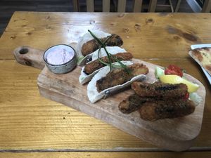 Fish tacos  at The Eating Gorilla in Penrhyndeudraeth