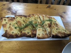 Garlic bread  at The Eating Gorilla in Penrhyndeudraeth