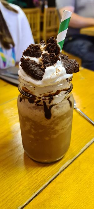 Chocolate cookies, cream, chocolate shake at The Eating Gorilla in Penrhyndeudraeth