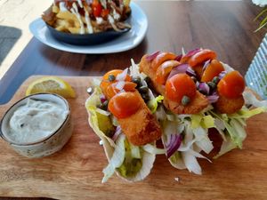 Fishless Finger tacos at The Eating Gorilla in Penrhyndeudraeth