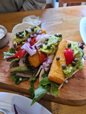 fish finger tacos at The Eating Gorilla in Penrhyndeudraeth