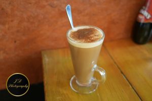 Chai latte at The Eating Gorilla in Penrhyndeudraeth