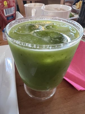 fresh pressed juicee  at The Eating Gorilla in Penrhyndeudraeth