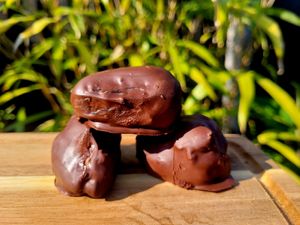 Homemade Chocolate & Peanut Butter Medjool Dates. at The Eating Gorilla in Penrhyndeudraeth