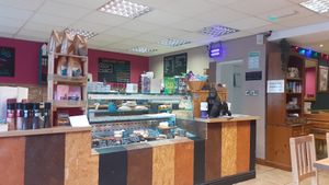 Lovely cafe with extensive cake options at The Eating Gorilla in Penrhyndeudraeth