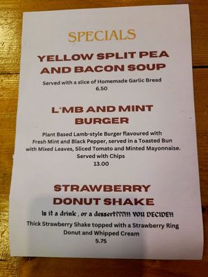 Dailyy Specials at The Eating Gorilla in Penrhyndeudraeth