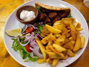 Chick*n Tikka Flatbread at The Eating Gorilla in Penrhyndeudraeth
