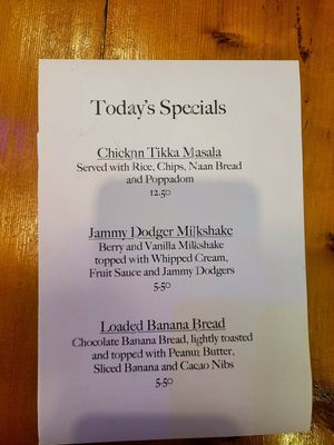 Specials July 2025. at The Eating Gorilla in Penrhyndeudraeth