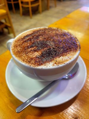 Soya Cappuccino. at The Eating Gorilla in Penrhyndeudraeth