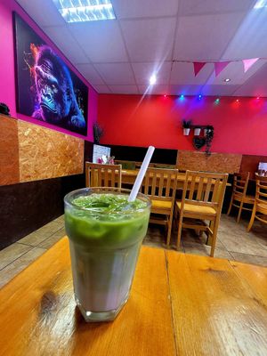 White Chocolate Iced Matcha. at The Eating Gorilla in Penrhyndeudraeth