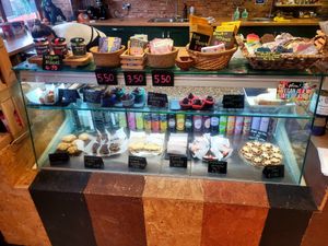 December 2025 Bakes Display. at The Eating Gorilla in Penrhyndeudraeth