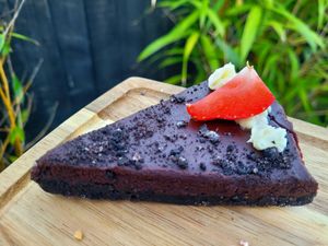 Chocolate Gnache Tarte. at The Eating Gorilla in Penrhyndeudraeth