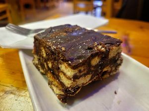 Christmas Cake Tiffin. at The Eating Gorilla in Penrhyndeudraeth