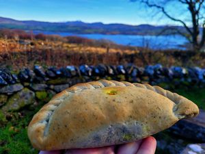 Kerelan Chickpea Cauliflower Pasty. at The Eating Gorilla in Penrhyndeudraeth