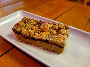 Apple & Blackcurrent Crumblejack. at The Eating Gorilla in Penrhyndeudraeth