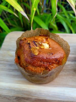 Lemon, Chia, & Pistachio Muffin. at The Eating Gorilla in Penrhyndeudraeth