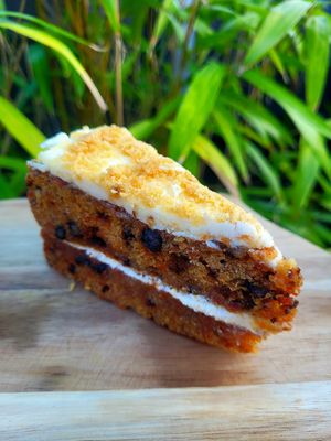 Carrot, Ginger & Walnut Cake. at The Eating Gorilla in Penrhyndeudraeth